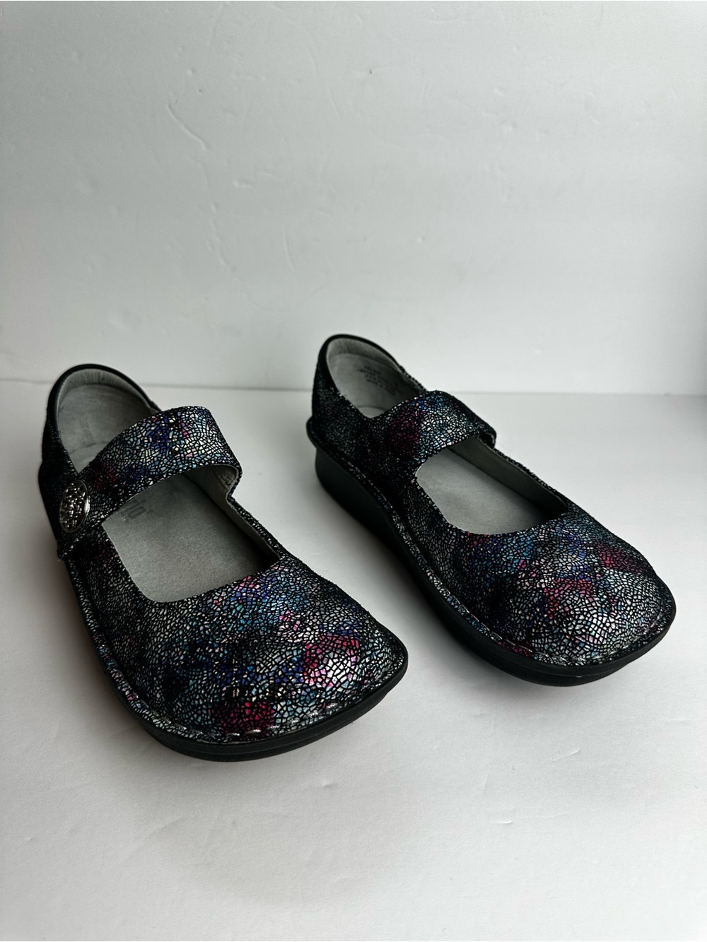 Alegria Paloma Mary Jane's Women's Size 9 EU 39 Shoes Rainbow Black FLAW